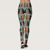 スプリンガースパニエル犬とハートバラバレンタインデー レギンス (裏面)