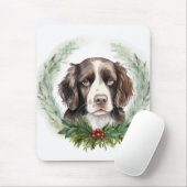 スプリンガースパニエル犬クリスマスリースフェスティバルカップ マウスパッド (マウス)