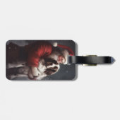 スプリンガースパニエル犬サンタクロースフェスティバルクリスマス ラゲッジタグ (裏面横)