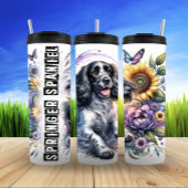 スプリンガースパニエル犬ズバタフライメドウ タンブラー