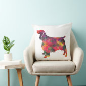 スプリンガースパニエル犬ドグジオメトリックシルエット数々の クッション (椅子)