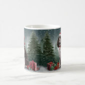スプリンガースパニエル犬ドッグインスノークリスマス コーヒーマグカップ (中央)
