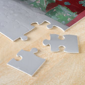 スプリンガースパニエル犬ドッグインスノークリスマス ジグソーパズル (側面)