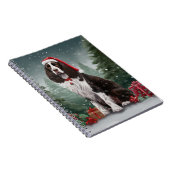 スプリンガースパニエル犬ドッグインスノークリスマス ノートブック (右側)