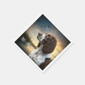 スプリンガースパニエル犬ドッグバイアダックポンド スタンダードカクテルナプキン (角)