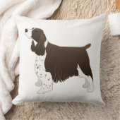 スプリンガースパニエル犬ドッグベーシック品種シルエットブラウン クッション (ブランケット)