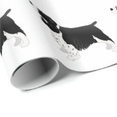 スプリンガースパニエル犬ドッグ基本品種シルエットブラック ラッピングペーパー (ロールコーナー)