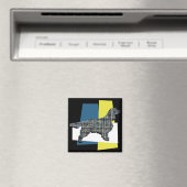 スプリンガースパニエル犬ドッグY&Bグリッドトリカラー マグネット (インサイチュ (食洗機))