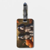 スプリンガースパニエル犬パピーオータムデライトカボチャ ラゲッジタグ (裏面縦)