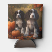 スプリンガースパニエル犬パピーオータムデライトカボチャ 缶クーラー (正面)