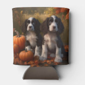 スプリンガースパニエル犬パピーオータムデライトカボチャ 缶クーラー (裏面)