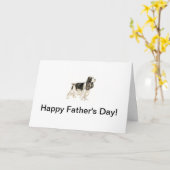 スプリンガースパニエル犬ファーザーズデイカード カード (黄色い花)