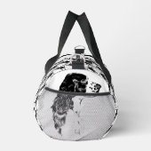 スプリンガースパニエル犬ヴィンテージドッグアートパーソナライズされた ダッフルバッグ (右)