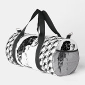 スプリンガースパニエル犬ヴィンテージドッグアートパーソナライズされた ダッフルバッグ (右コーナー)