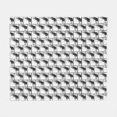 スプリンガースパニエル犬ヴィンテージドッグアート フリースブランケット (正面(横))