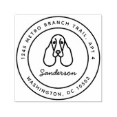 スプリンガースパニエル犬差出人住所スタンプセルフインキング セルフインキングスタンプ (デザイン)