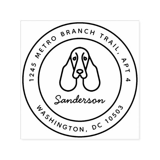 スプリンガースパニエル犬差出人住所スタンプセルフインキング セルフインキングスタンプ (デザイン)