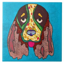 スプリンガースパニエル犬醜い犬の顔セラミックタイル タイル