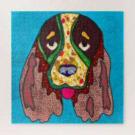 スプリンガースパニエル犬醜い顔ジグソーパズル ジグソーパズル