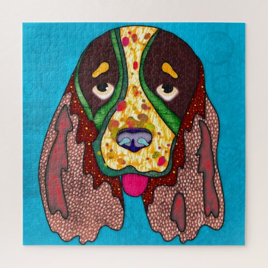 スプリンガースパニエル犬醜い顔ジグソーパズル ジグソーパズル (縦)