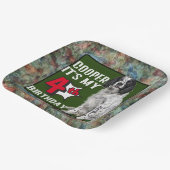 スプリンガーパーソナライズされたスパニエル犬4歳の誕生日パーティー ペーパープレート (傾斜あり)