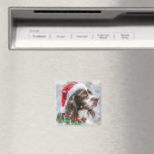スプリンガー・スパニエル犬のクリスマス マグネット (インサイチュ (食洗機))