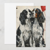 スプリンガー・スパニエル バレンタインデー シーズンカード (正面/裏面)
