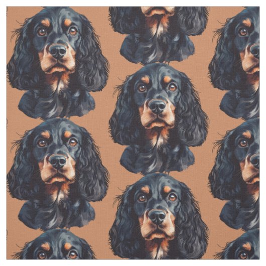 スプリンガー・スパニエル 犬 面白い 動物 アート ファブリック (見本)