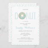 スプリンクドーナツのベビーシャワー招待状_青 招待状 (正面/裏面)