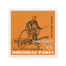 スプリンクラファイアーマン70th誕生日パーティーペーパーナプキン