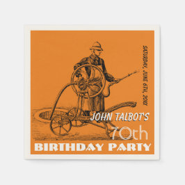 スプリンクラファイアーマン70th誕生日パーティーペーパーナプキン スタンダードカクテルナプキン