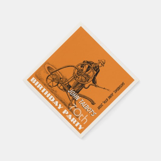 スプリンクラファイアーマン70th誕生日パーティーペーパーナプキン スタンダードカクテルナプキン (角)