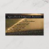 スプリンクラーと苗の写真 名刺 (正面)