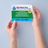 スプリンクラーの修理と設置 チラシ (手)