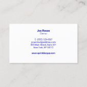 スプリンクラーの修理と設置 名刺 (裏面)