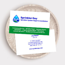 スプリンクラーの修理と設置 名刺