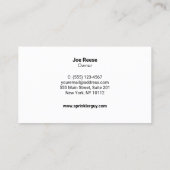 スプリンクラーの修理と設置 名刺 (裏面)