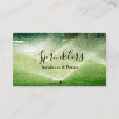 スプリンクラーシステムの設置と修理 名刺 (正面)