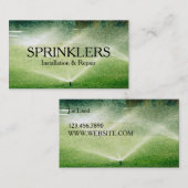 スプリンクラーシステムの設置と修理 名刺 (正面/裏面)