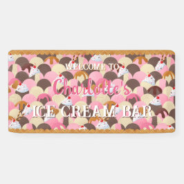 スプリンクルとサンデーアイスクリーム 横断幕