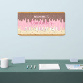 スプリンクルとチョコレートバニライチゴの3色アイスクリーム 横断幕 (トレードショー)