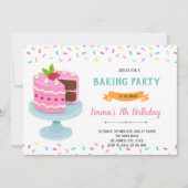 スプリンクルケーキパーティー招待状 招待状 (正面)