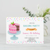 スプリンクルケーキパーティー招待状 招待状 (スタンド正面)