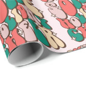 スプリンクルソームホリデー応援おもしろいレトロクリスマス ラッピングペーパー (ロールコーナー)