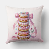 スプリンクルドナッツピンクリボン装飾用クッション クッション (裏面)