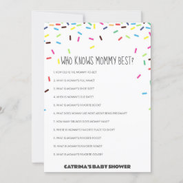 スプリンクルベイビーシャワー - 編集可能な名前、5x7 招待状