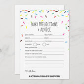 スプリンクルベイビーシャワー - 編集可能な名前、5x7 招待状 (正面/裏面)