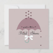 スプリンクルラブマウヴ&グレーブライダルパーティ招待状 招待状 (正面)