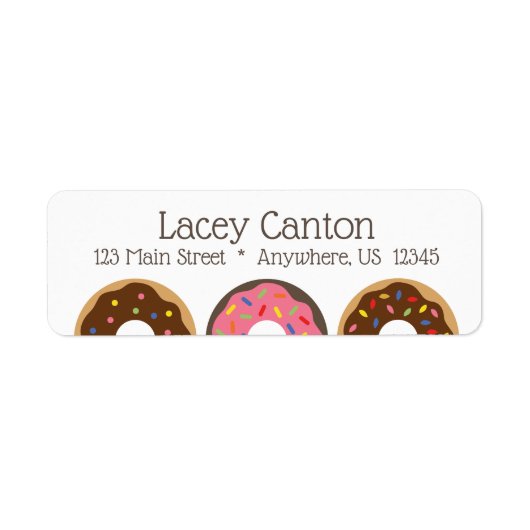 スプリンクルードナツ差出人住所ラベル ラベル (正面)