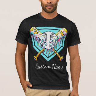 スプリンクル ドーナツ ドリップ 野球と黄色いバット Tシャツ
